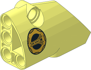 Technic Panel Fairing Smooth #1 (Short) with Gas Cap Pattern