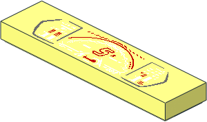 Tile  1 x  4 with Groove with Lamborghini Sian Dashboard Pattern