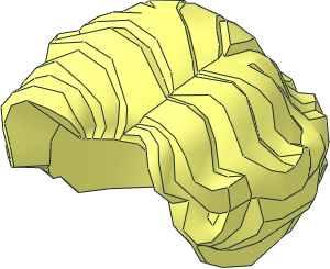 Minifig Hair Short, Wavy with Side Part