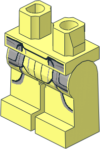 Minifig Hips and Legs with SW Snowtrooper Armour Pattern