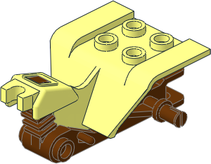 Bike  3 Wheel Motorcycle Body with Reddish Brown Motor (Complete)