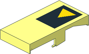 ~Electric Switch: Key Left with Yellow Triangle Down Pattern