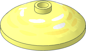 Dish  3 x  3 Inverted with White and Bright Light Yellow Brushstrokes Pattern