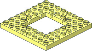 Duplo Plate  8 x  8 With Trap Door Opening
