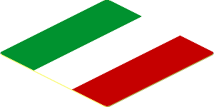 Sticker  1.8 x  1.8 with Italy Flag