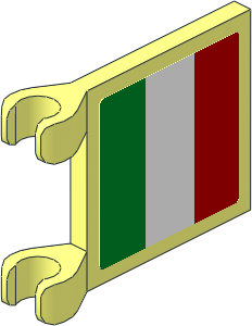 Flag  2 x  2 with Italy Flag Sticker