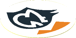 Sticker  1.8 x  1.8 Round with Orange and Black Alien Character on White Background Right