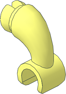 Minifig Arm Short Curved with Hand