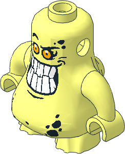 Figure Scurrier Body with Arms with Bright Light Orange Eyes and Open Smile with 10 Teeth Pattern