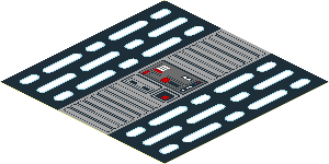 Sticker  5.6 x  5.6 with White Lights Triple Columns Left and Right, Center Panels and Control Panel Type 1