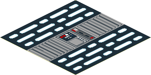 Sticker  5.6 x  5.6 with White Lights Triple Columns Left and Right, Center Panels and Control Panel Type 2