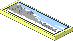 Tile  2 x  6 with Mountains and Power Generators Sticker