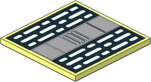 Tile  6 x  6 with White Lights Triple Columns Left and Right and Center Panels Sticker