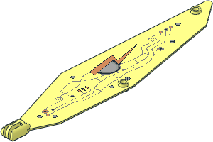 Wing Insectoid Large with Arm Hinge Left with Circuit Pattern