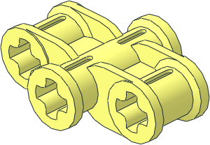 Technic Axle Connector  2 x  3 Quadruple