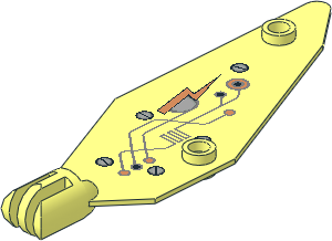 Wing Insectoid Small with Arm Hinge Left with Circuit Pattern