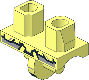 Minifig Hips with SW Scout Trooper Straps Pattern