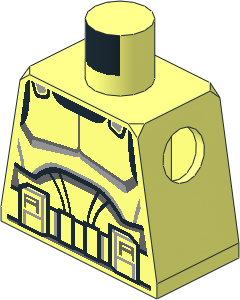 Minifig Torso with SW Clone Trooper Armour (2022) Pattern