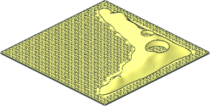 Baseplate 32 x 32 with Craters with Studs