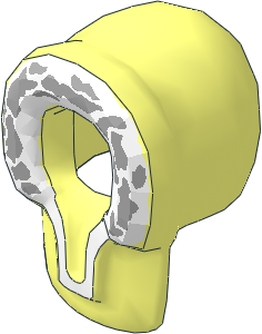 Minifig Hood Fur-lined with White and Light Bluish Grey Fur Pattern