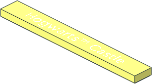 Tile  1 x  8 with "Hogwarts™ Castle" Pattern