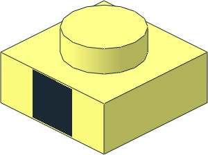 Plate  1 x  1 with Black Square Centered Pattern