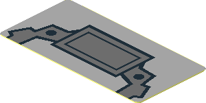 Sticker  0.8 x  1.7 with Dark Bluish Grey Panel with Two Hinged Arms