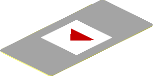 Sticker  1.7 x  0.8 with Red Arrow Down in White Square