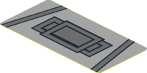 Sticker  0.8 x  1.7 with Dark Bluish Grey Panel and Two Dark Bluish Grey Stripes