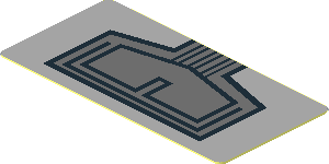 Sticker  0.8 x  1.7 with Dark Bluish Grey Panel with Black Lines