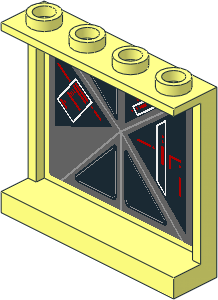 Panel  1 x  4 x  3 Reinforced with Red and White Signs on Screen Left Sticker