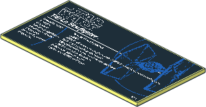 Tile  8 x 16 Type 2 with SW TIE Fighter Specifications Sticker