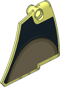 Technic Panel Fairing Smooth #14 (Wide Medium) with Bugatti Chiron Sticker #10 with Dashboard Interior