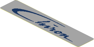 Sticker  0.8 x  3.8 with Dark Blue Chiron Logo on Light Bluish Grey Background