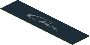 Sticker  2.5 x  10.2 with Silver Chiron Logo on Black Background