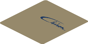 Sticker  1.9 x  1.8 Bugatti Chiron #4 with Chiron Logo (Flat)