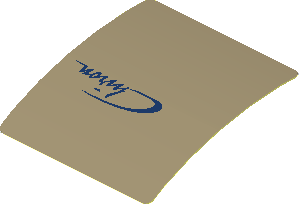 Sticker  1.9 x  1.8 Bugatti Chiron #4 with Chiron Logo (Formed)