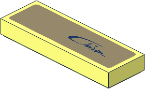 Tile  1 x  3 with Bugatti Chiron Sticker #3 with Chiron Logo