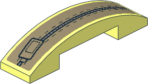 Slope Brick Curved  4 x  1 Double with Bugatti Chiron Sticker #5 with Zipper