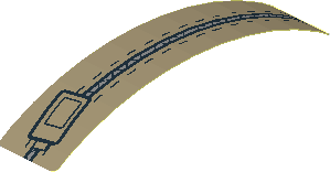 Sticker  0.8 x  3.9 with Bugatti Chiron Sticker #5 with Zipper (Formed)