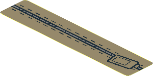 Sticker  0.8 x  3.9 with Bugatti Chiron Sticker #5 with Zipper (Flat)