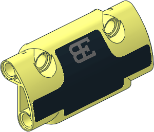 Technic Panel Smooth  7 x  2 x  3 with Bugatti Chiron Sticker #7 with Silver EB Logo