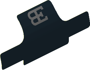 Sticker Bugatti Chiron #7 for Technic Panel Smooth  7 x  2 x  3 with Silver EB Logo (Formed)