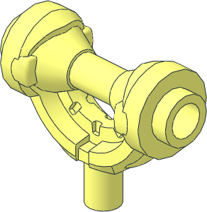 Minifig Weapon Hilt with Curved Guard and Bar with Hourglass Handle