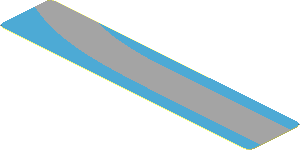 Sticker  0.8 x  3.8 with Light Bluish Grey Stripe on Dark Azure Background Right