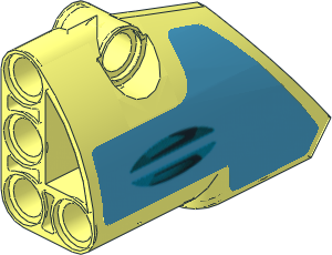 Technic Panel Fairing Smooth #1 (Short) with Bugatti Chiron Sticker #14 with Car Door Handle