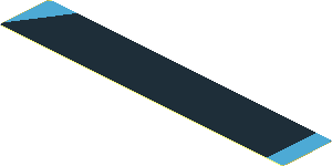 Sticker  0.9 x  4.8 with Black Stripe on Dark Azure Background Left