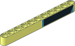 Technic Beam 11 with Black Stripe on Dark Azure Background Left Sticker