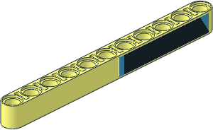 Technic Beam 11 with Black Stripe on Dark Azure Background Right Sticker