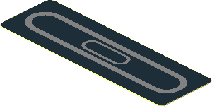 Sticker  0.8 x  2.5 with Silver Ellipses on Black Background